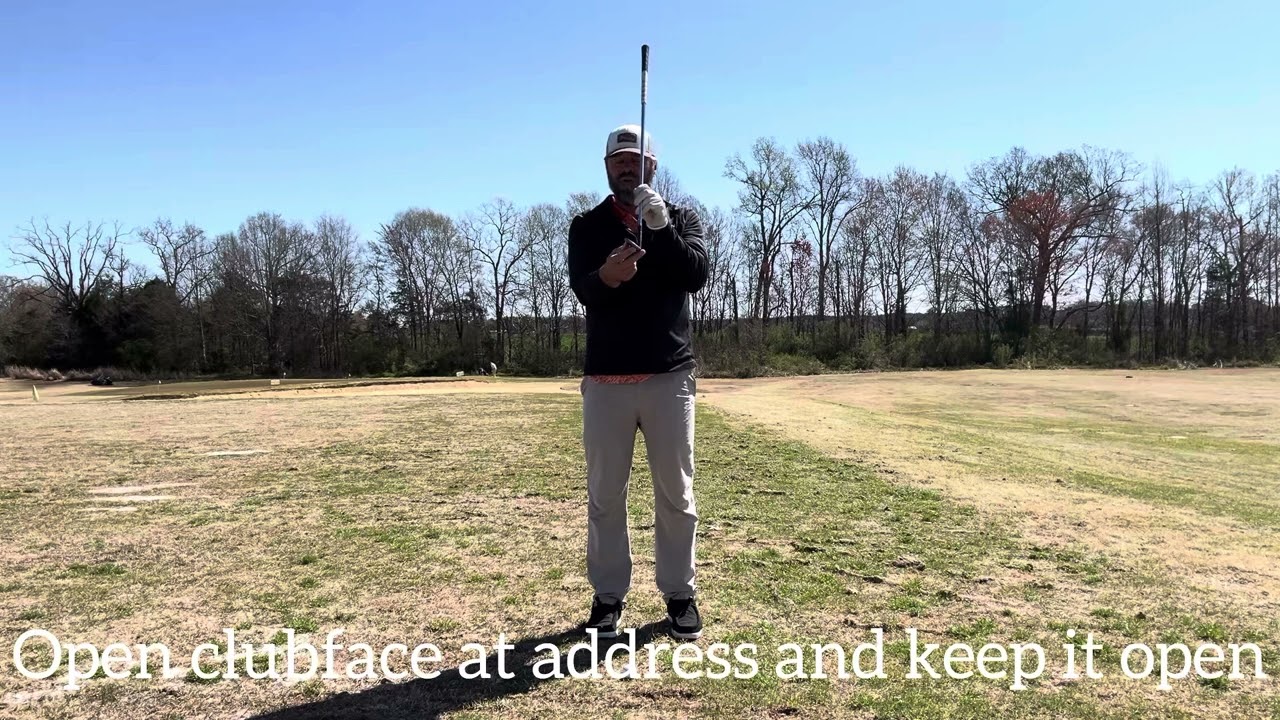 How to hit half wedge shot off little to no grass