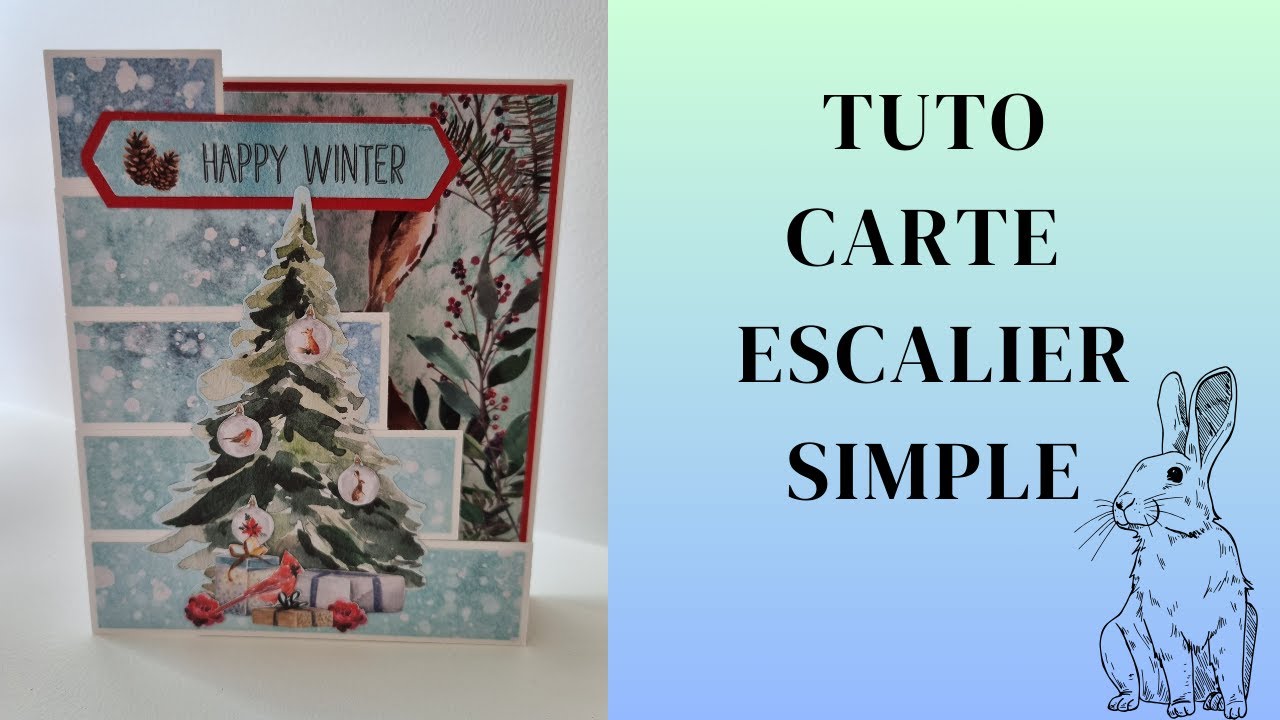 TUTO carte escalier simple, Brigitte m'a inspiré 😊