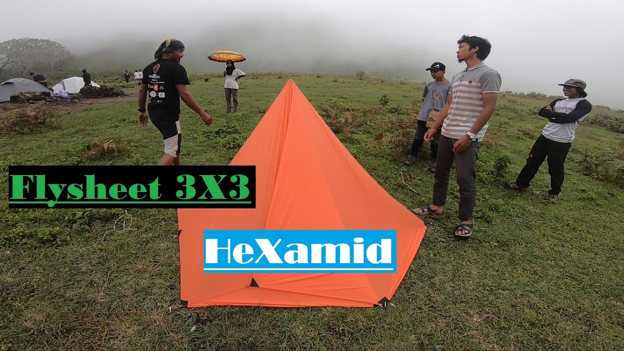 Set Up Tarp Tent | Flysheet 3x3 | Model Hexamid Tent | Tenda Jomblo Anti Galau & Badai.