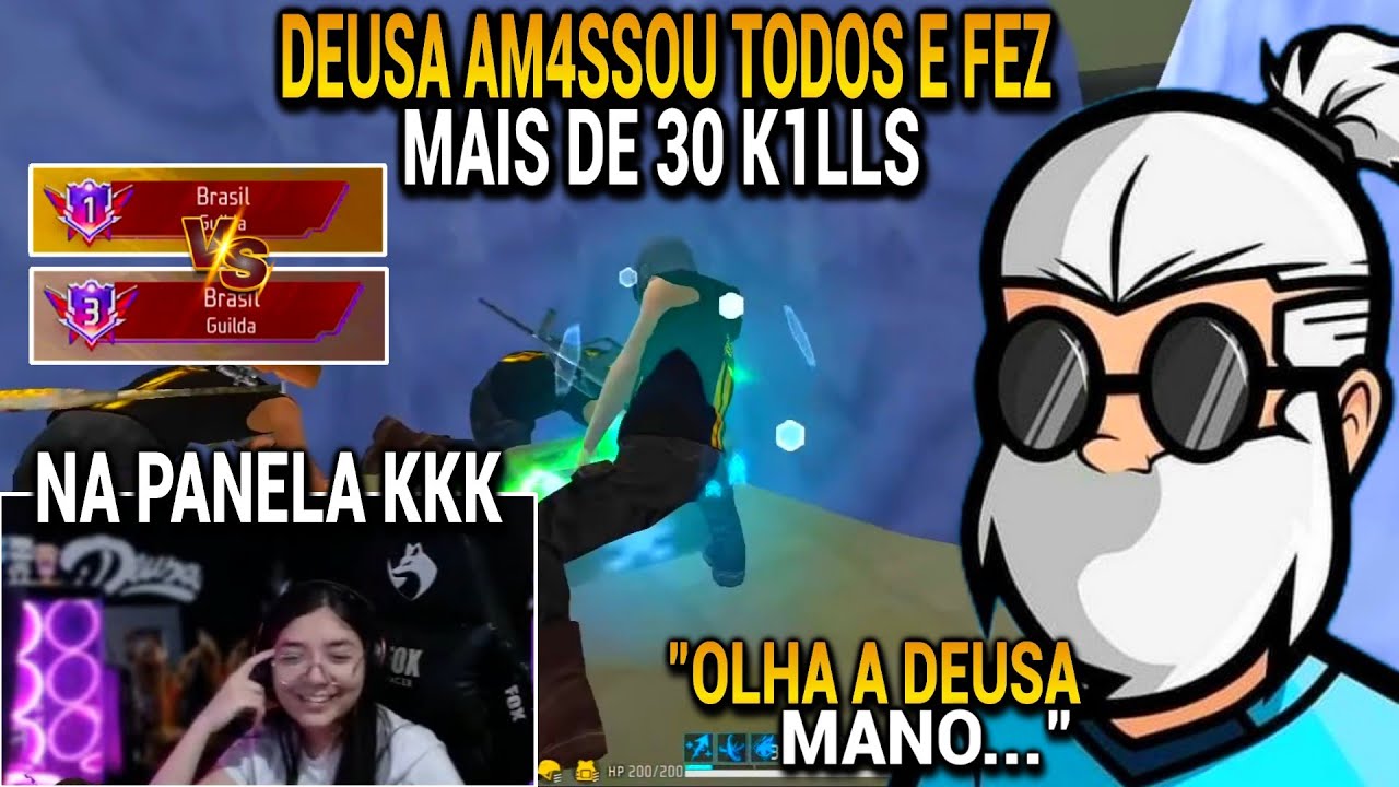 DEUSA FEZ 1V3 3 VEZES CONTRA O TIME DO YELLOW TV E AINDA LEVOU NA PANELA, GU3RR4 DE GUILDAS FF