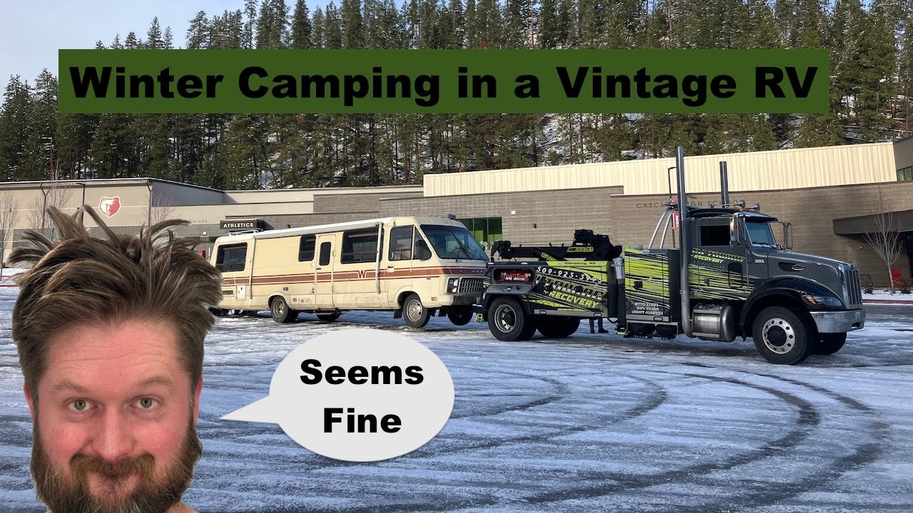 We went winter camping in our vintage RV the Beige Beast: Things didn't go as planned