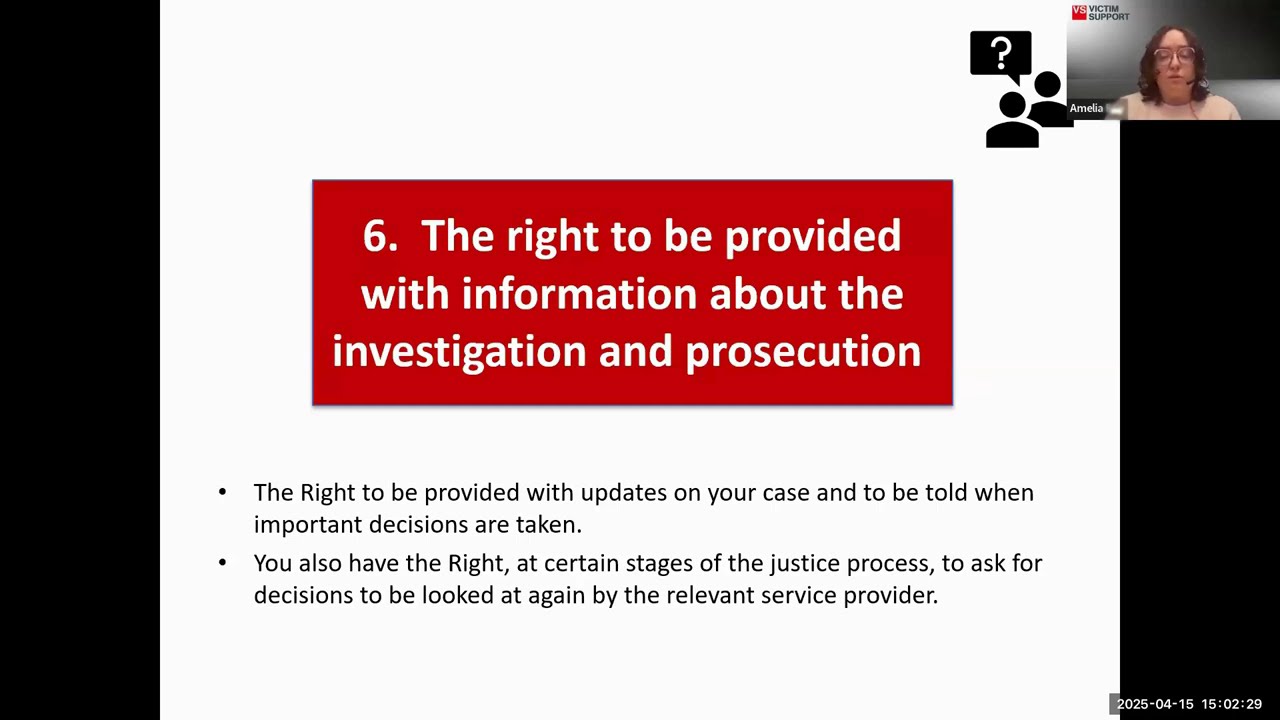 Understanding the impact of crime - understanding your rights