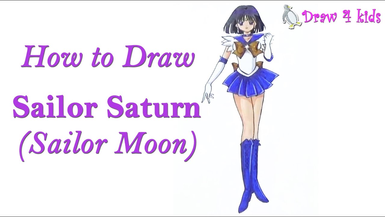 How to Draw Sailor Saturn from Sailor Moon | D4K