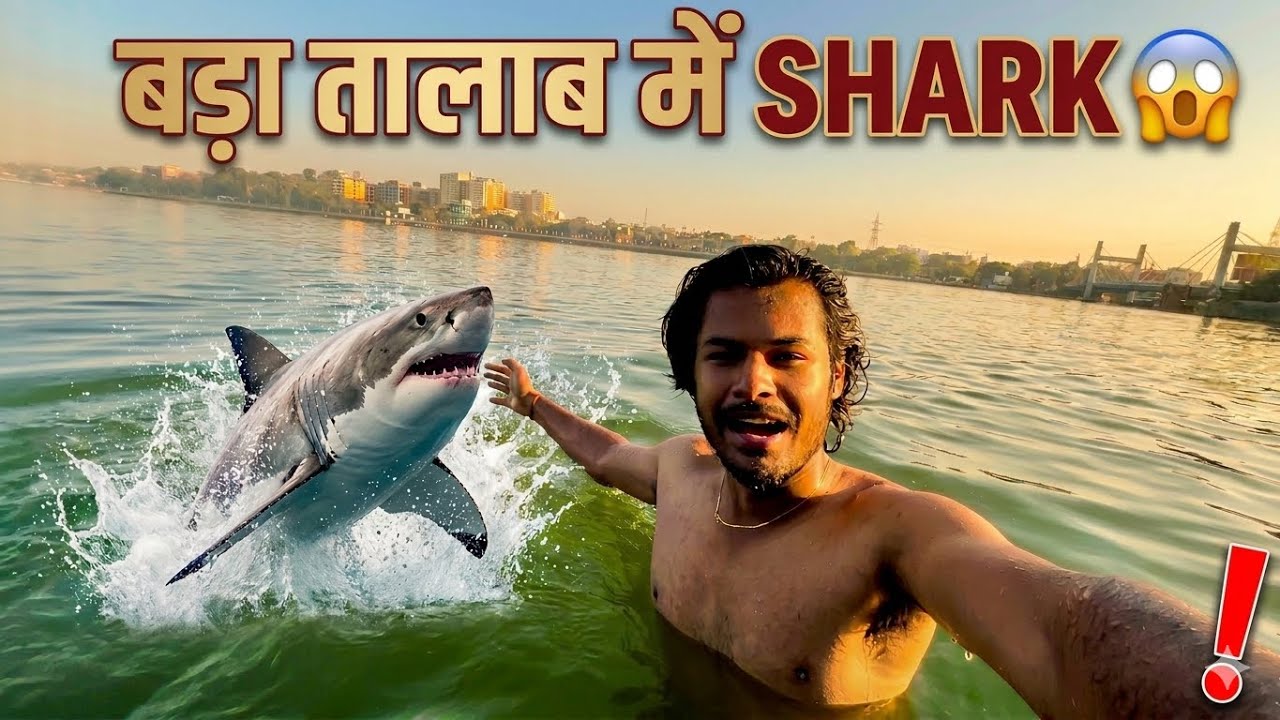 Bhopal Bada Talab mein Mili shark 😱 #sauravjoshivlogs #akamit01￼