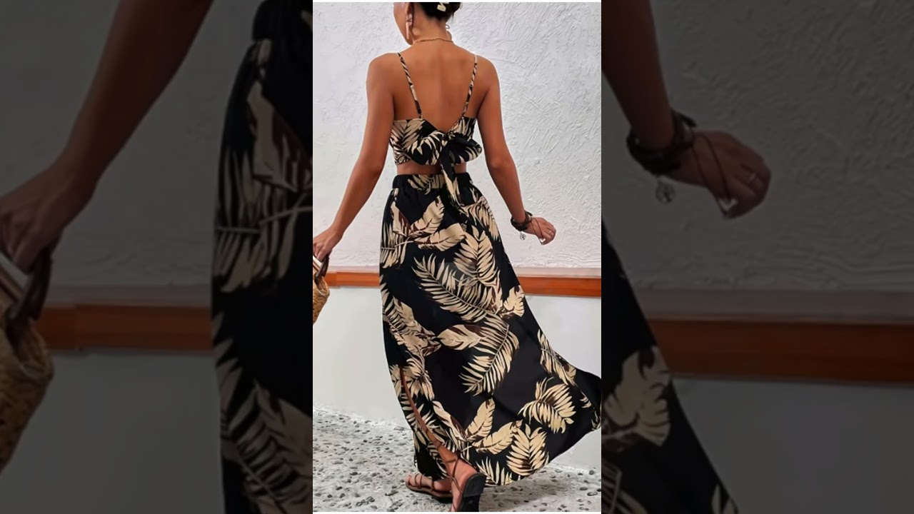 Elegant Deep V-neck Dress(Link in description) 