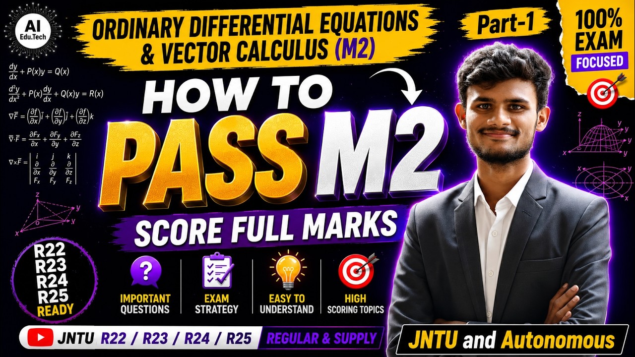 M2-Important questions-How to pass-Btech 1st year-R22-Jntuh