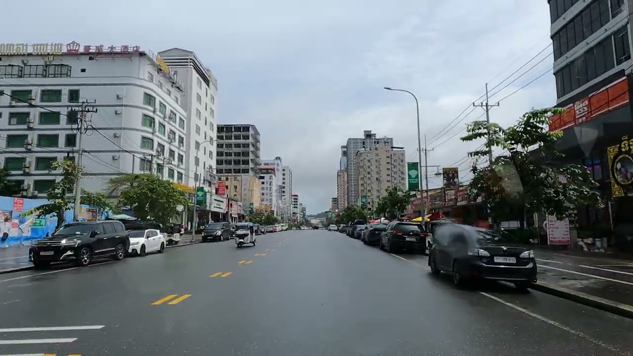 Beautiful road Sihanoukville | Driving tours #4kvideo