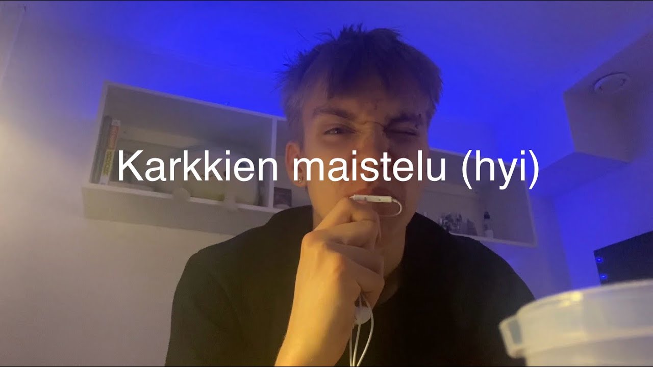 karkkien maistelu (asmr)