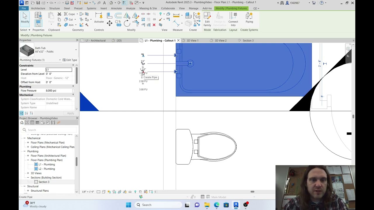 Drafting: Hot & Cold Water in Autodesk Revit