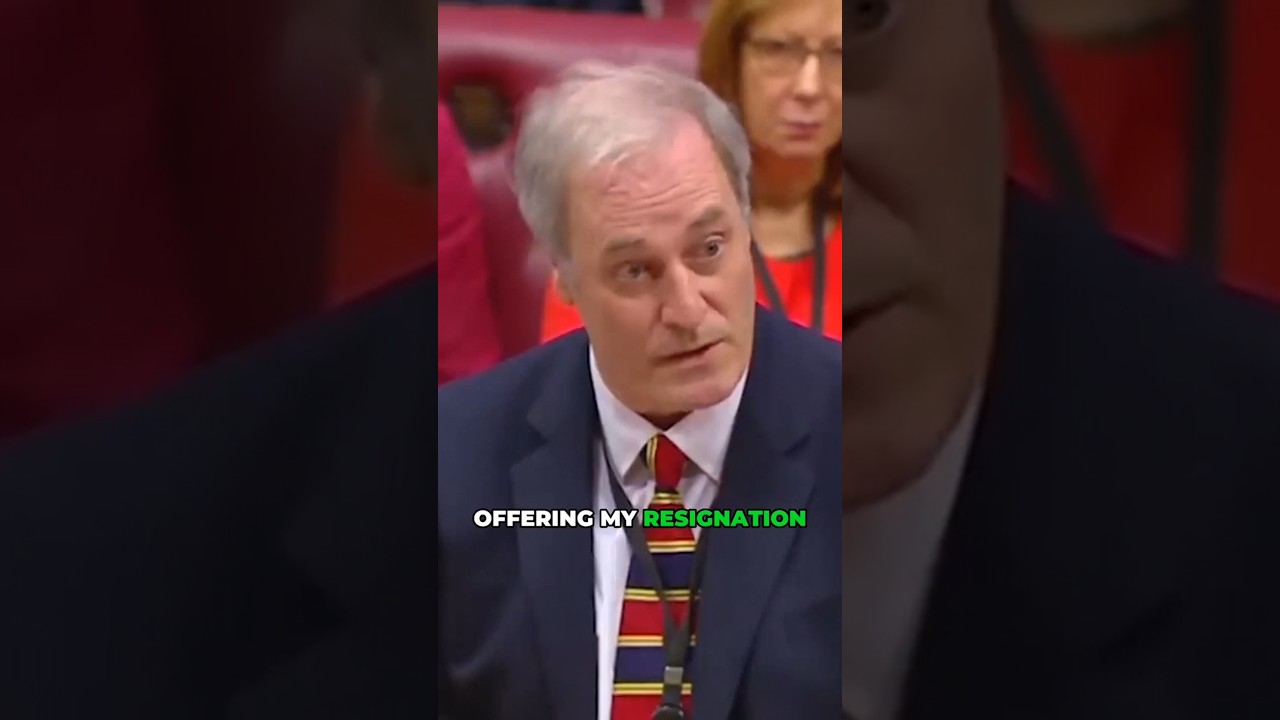 Shock Resignation Apology #houseoflords #parliament