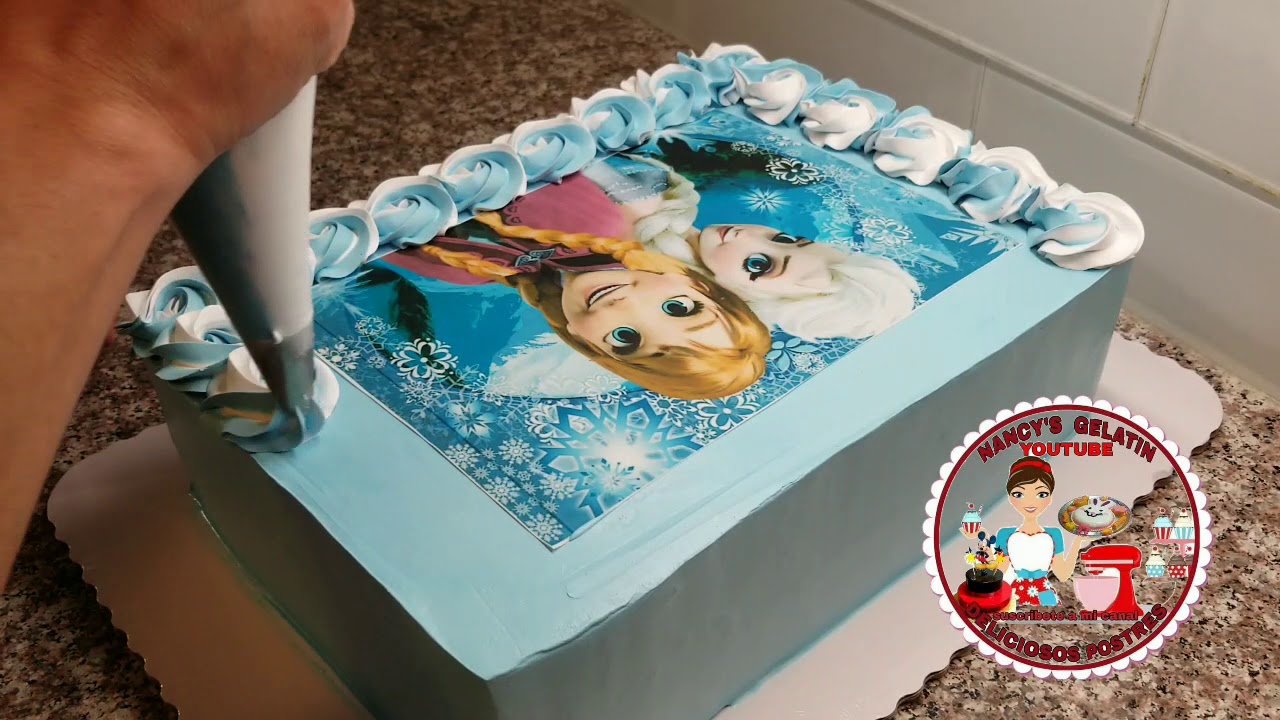 DECORACIÓN PASTEL FROZZEN 1/4 de PLANCHA