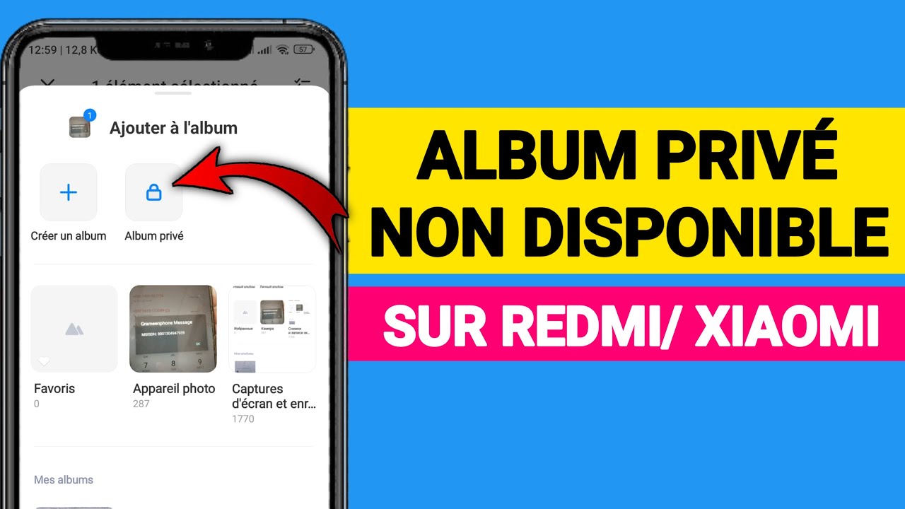 Comment réparer l'ALBUM PRIVÉ qui ne s'affiche pas sur le téléphone Redmi / Xiaomi?
