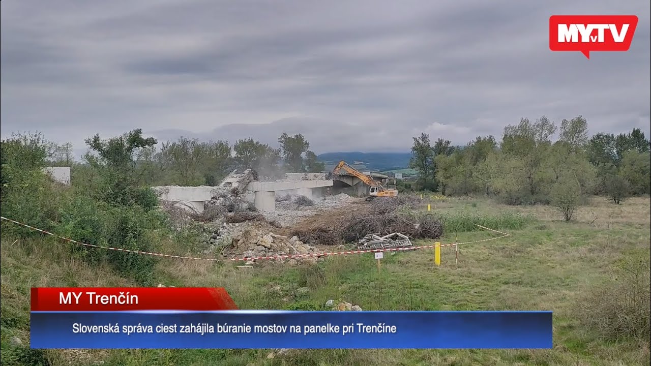 Slovenská správa ciest zahájila búranie mostov na panelke pri Trenčíne