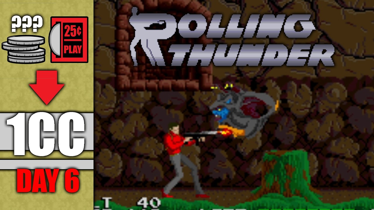 Can I Beat ROLLING THUNDER on 1 Quarter?! A 1CC Journey (Day 6)