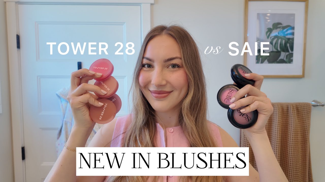 NEW IN Tower 28 & Saie Blushes | Try on & Swatches | Kelsey Garrett