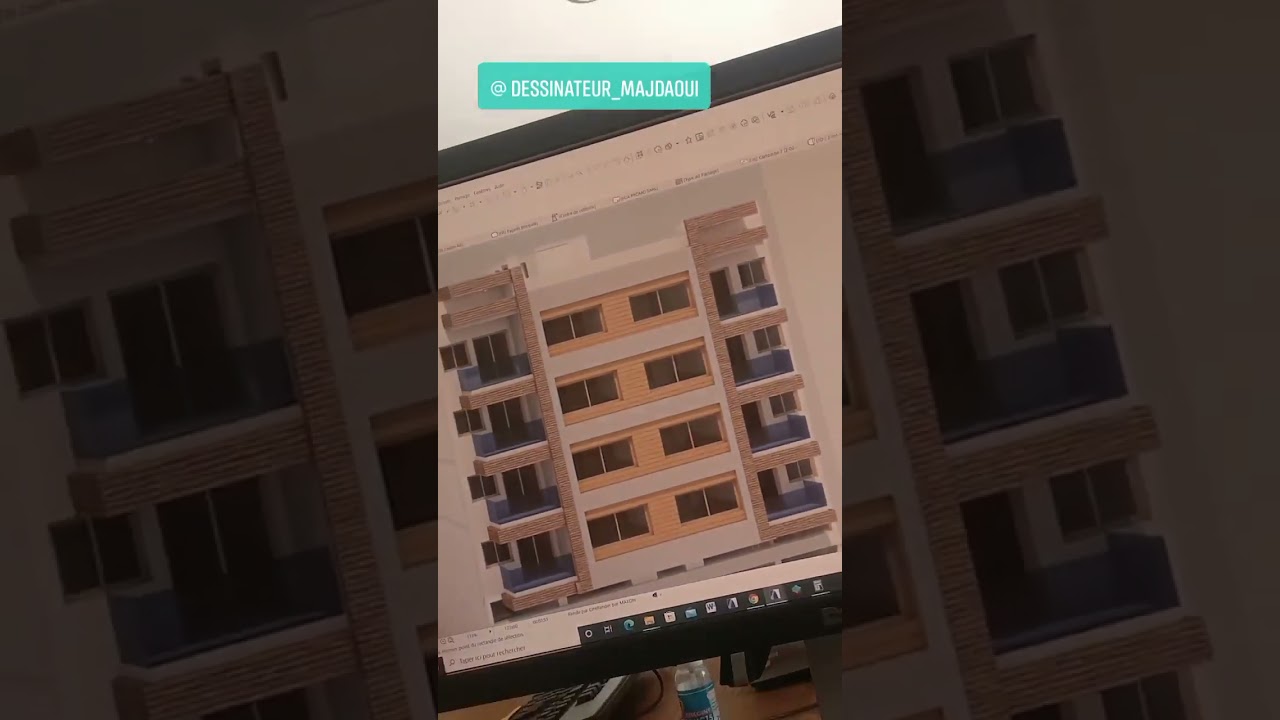 PLAN EN 3D IMMEUBLE R+4