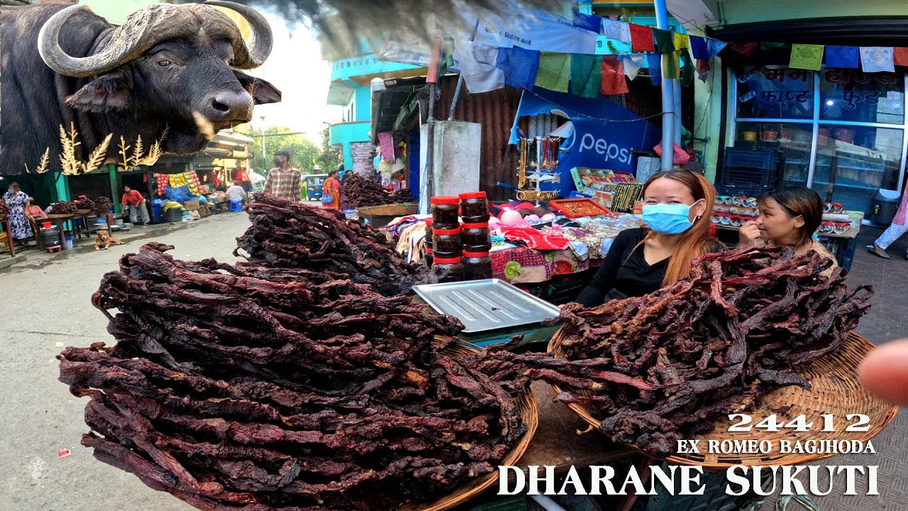 Dharane Buffalo Fresh SUKUTI Dharan Bazar // धराने ताजा सुकुटी // Vlog by @ExRomeoBagjhodaLahure