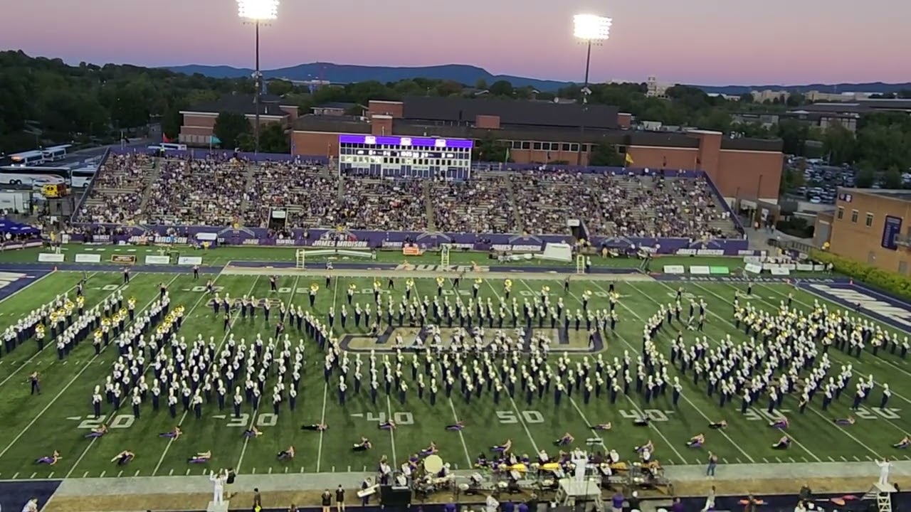 JMU Marching Royal Dukes - Halftime show! first performance of 2024
