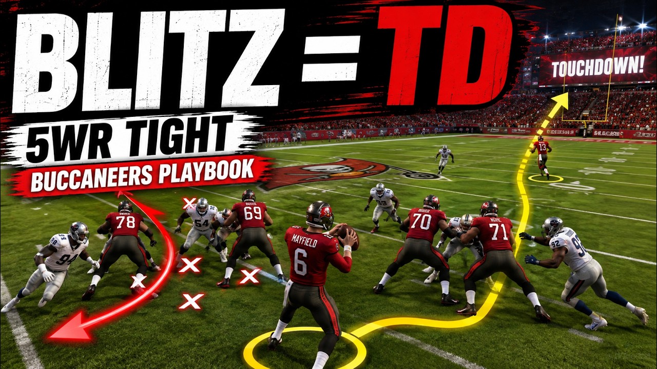 Block ANY Heavy Blitz From 5WR Tight = 1-Play TDs | Madden 27 Buccaneers Playbook