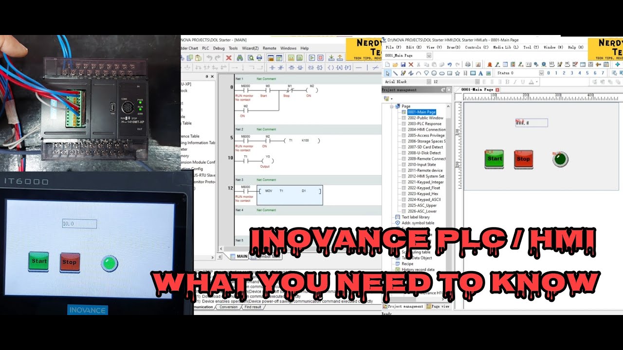 New Video : Inovance PLC / HMI Programming | Ep.1 | DOL Starter | Autoshop Software