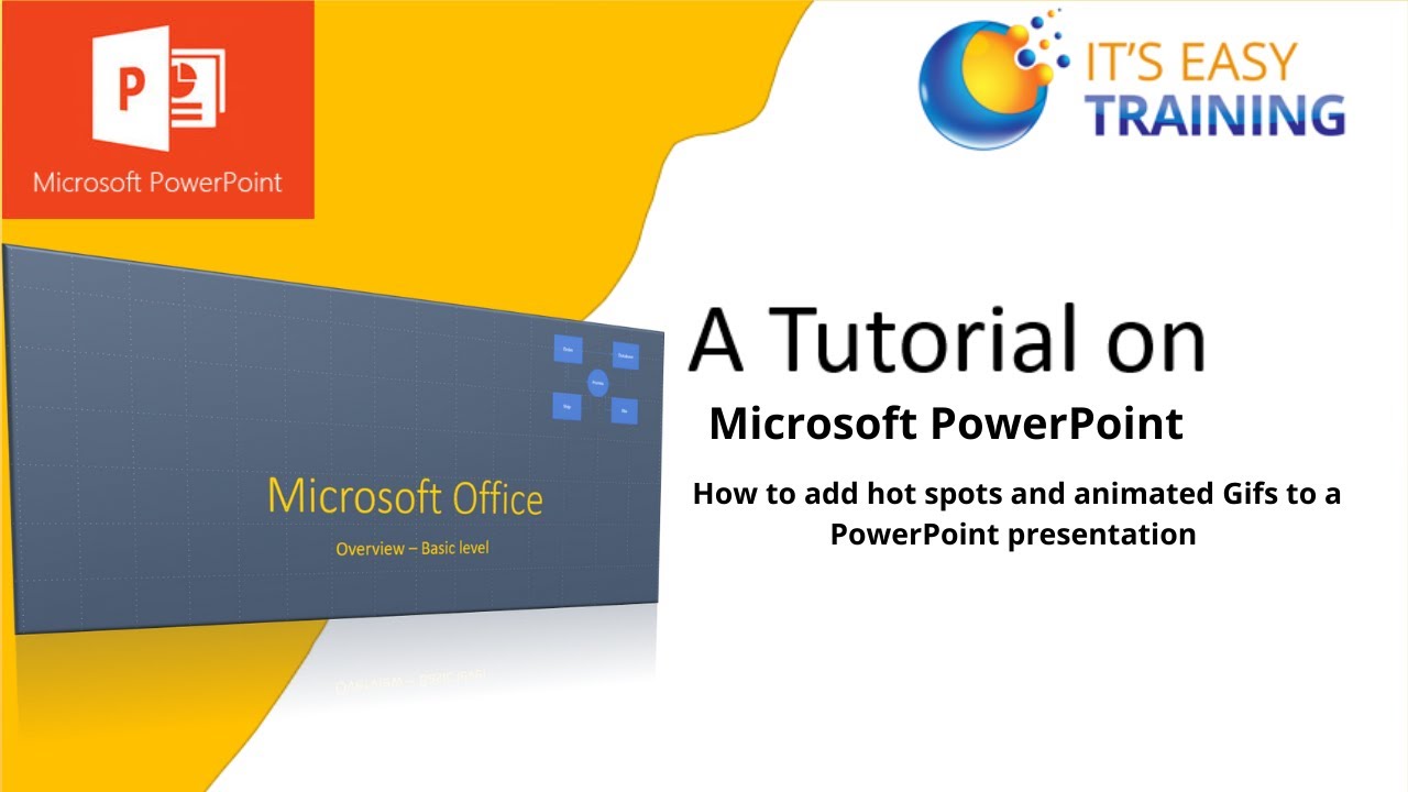 How to add hot spots and an animated Gif to a PowerPoint presentation