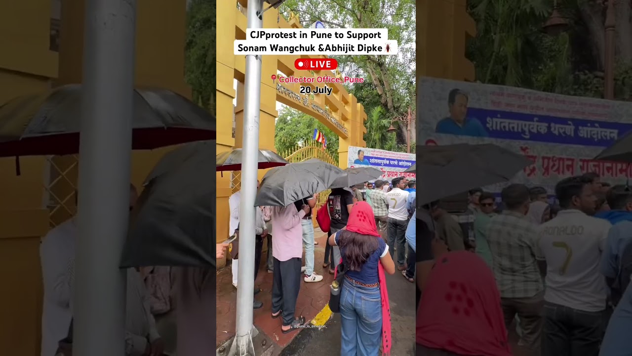 Cjp Protest Pune # #pune #punecity #sonamwangchuk #cjp #cjpprotest