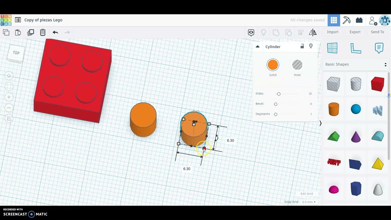 TINKERCAD PIEZA CONSTRUCCIÓN