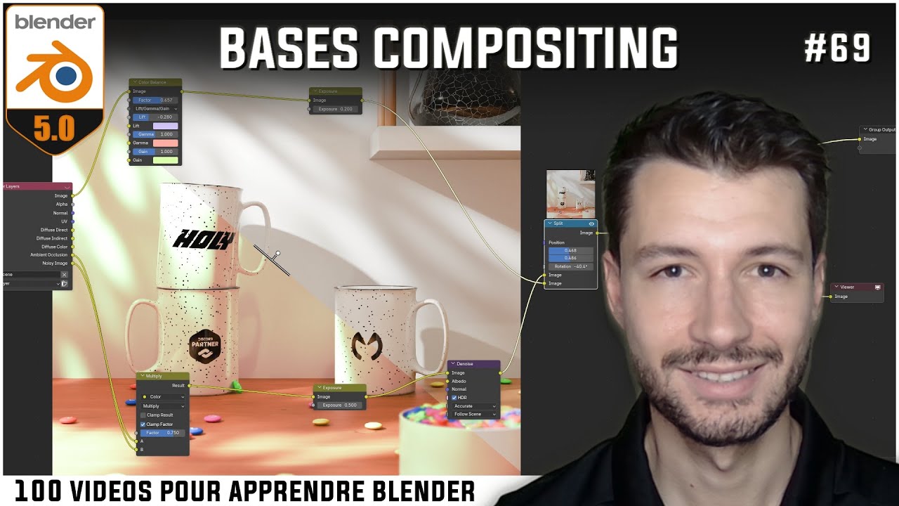 #69 | LES BASES DU COMPOSITING - Apprendre Blender en 100 vidéos [TUTO FR]
