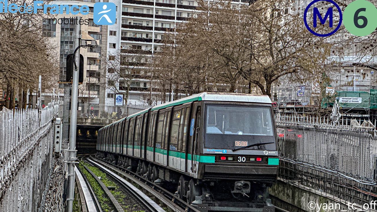 LIGNE 6 : MÉTRO DE PARIS MP89CC (DE BY NIGHT , BY DAY)