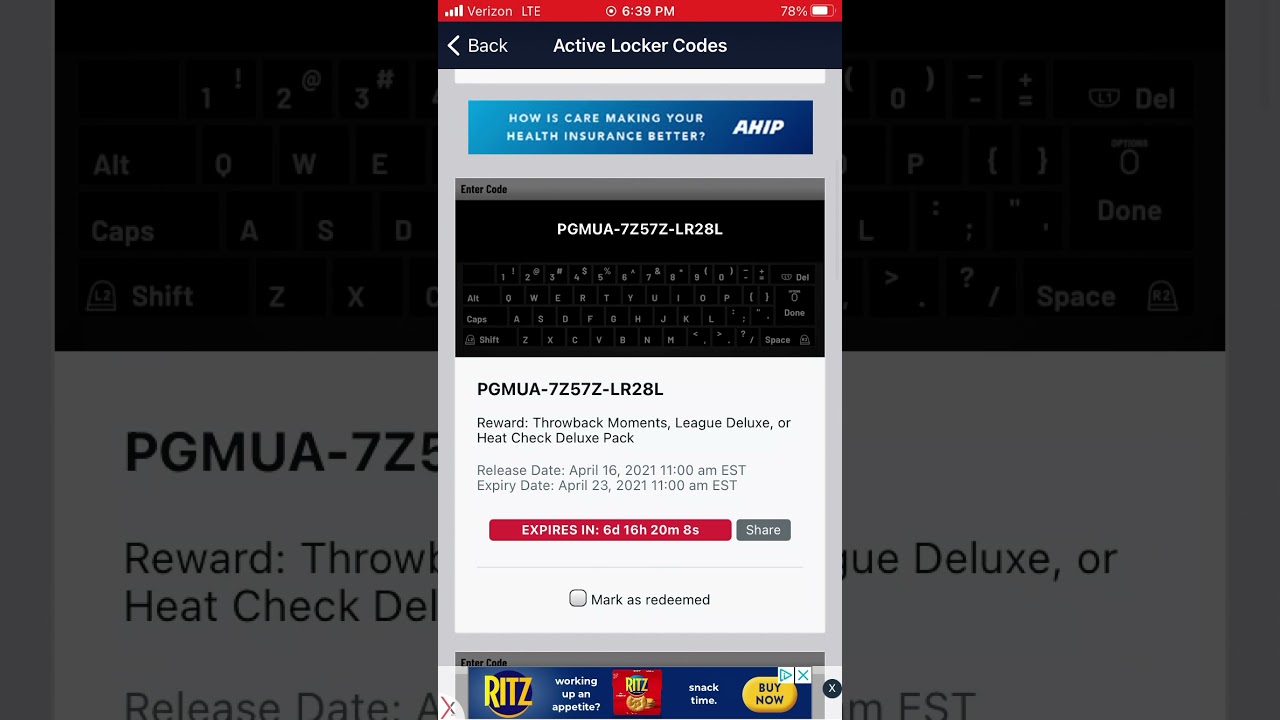 NBA2k21 Locker codes