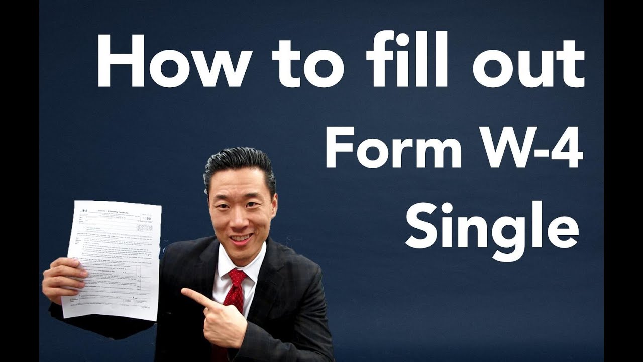 How to fill out W4 SINGLE W-4