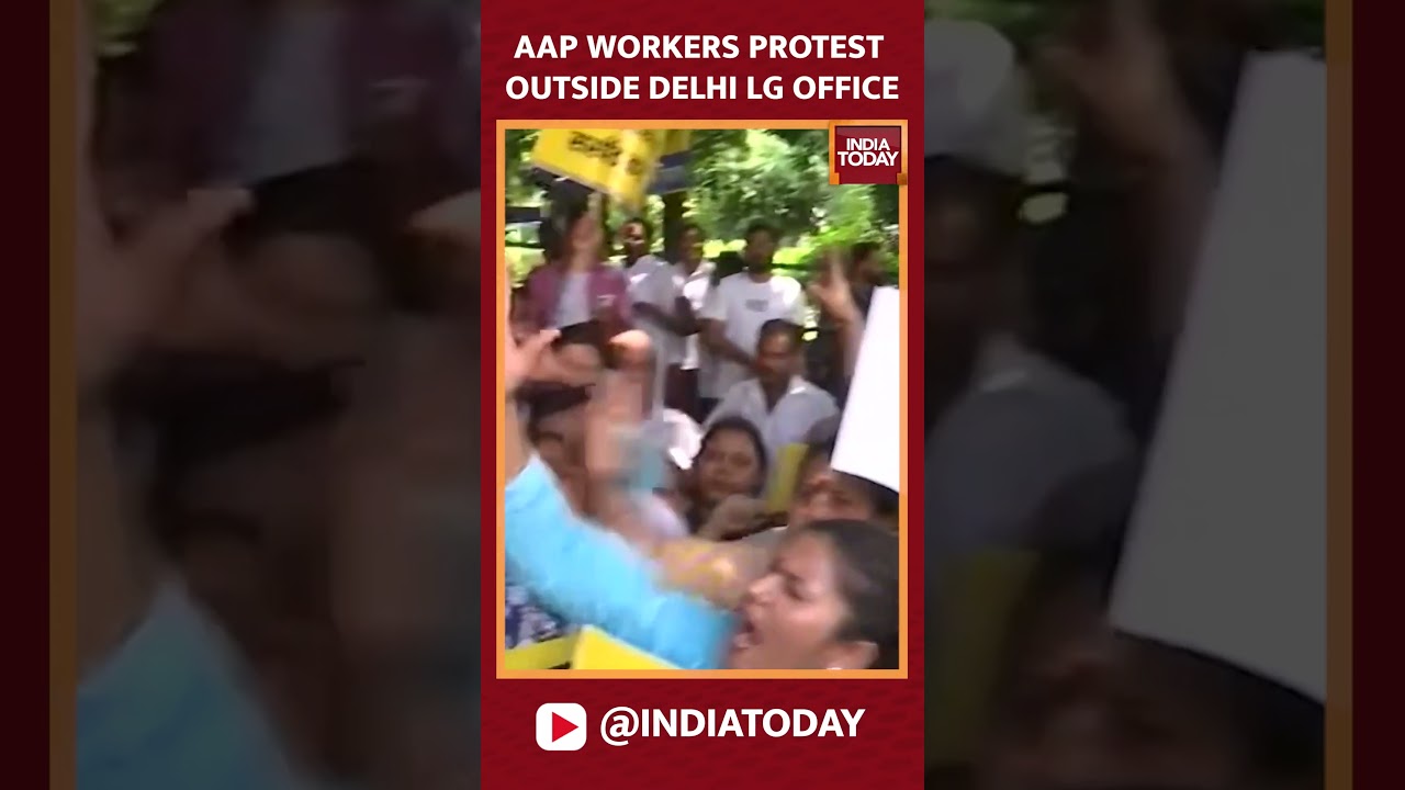 Mother, Son Die Falling In Waterlogged Drain, AAP Workers Protest, Demand Delhi LG&rsquo;s Resignation