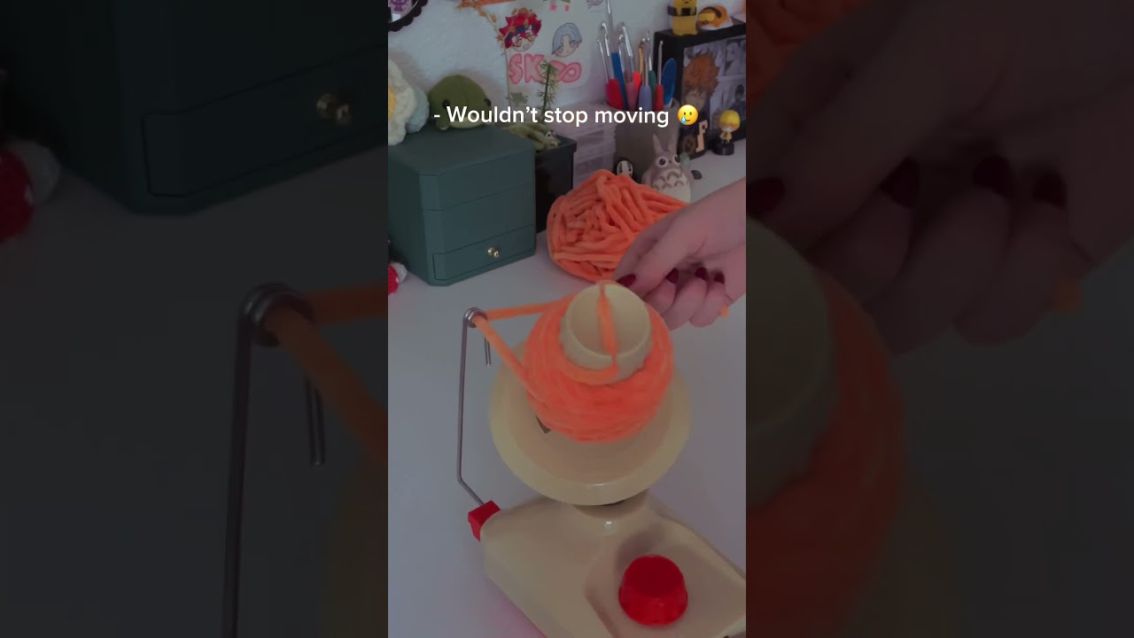 Crochet Yarn Winder Review🧶#crochet #yarn #skein #smallbusiness #yarnlove #asmr #asmrsounds #dit