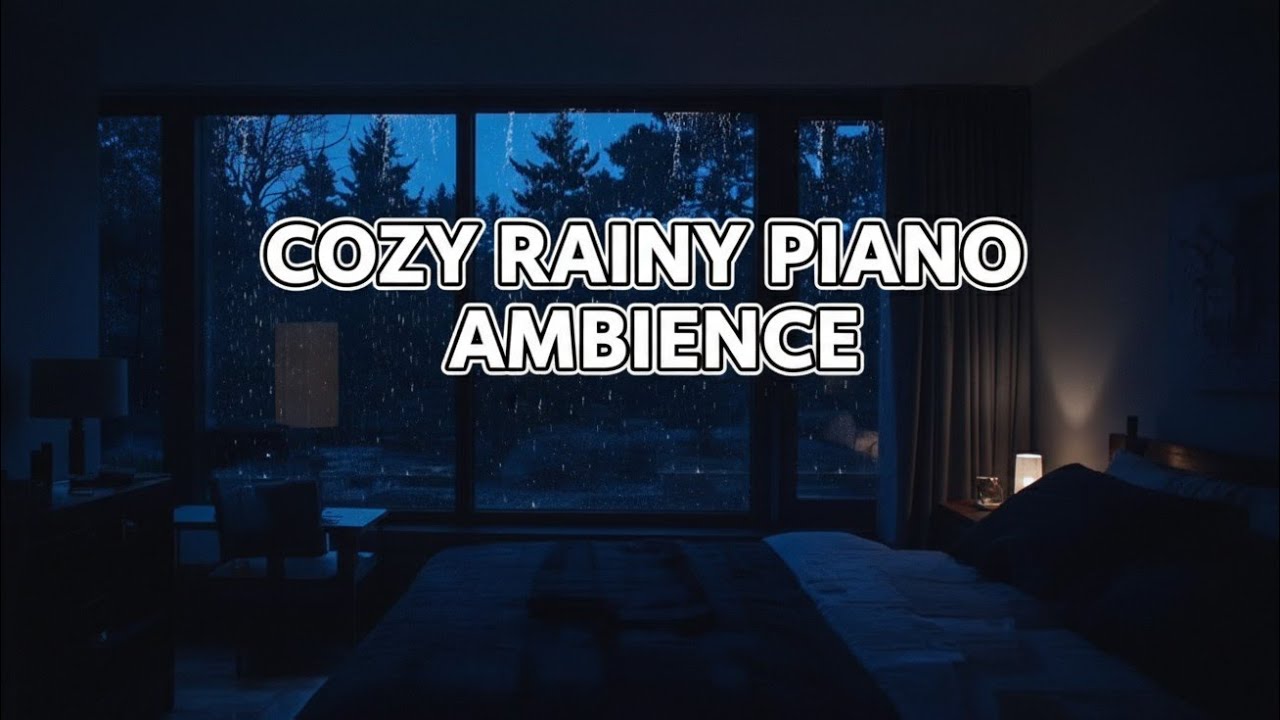 Gentle Piano and Rain Sounds for Deep Sleep & Stress Relief | Peaceful Night Ambience