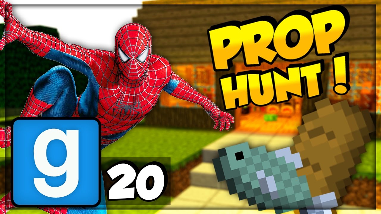 SPIDERMAN V MINECRAFTU?! (GMod Prop Hunt) #20