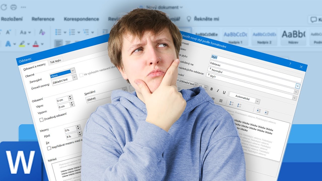 Word: FORMÁTOVÁNÍ ve Wordu, číslování stránek od určité strany a automatický obsah📄