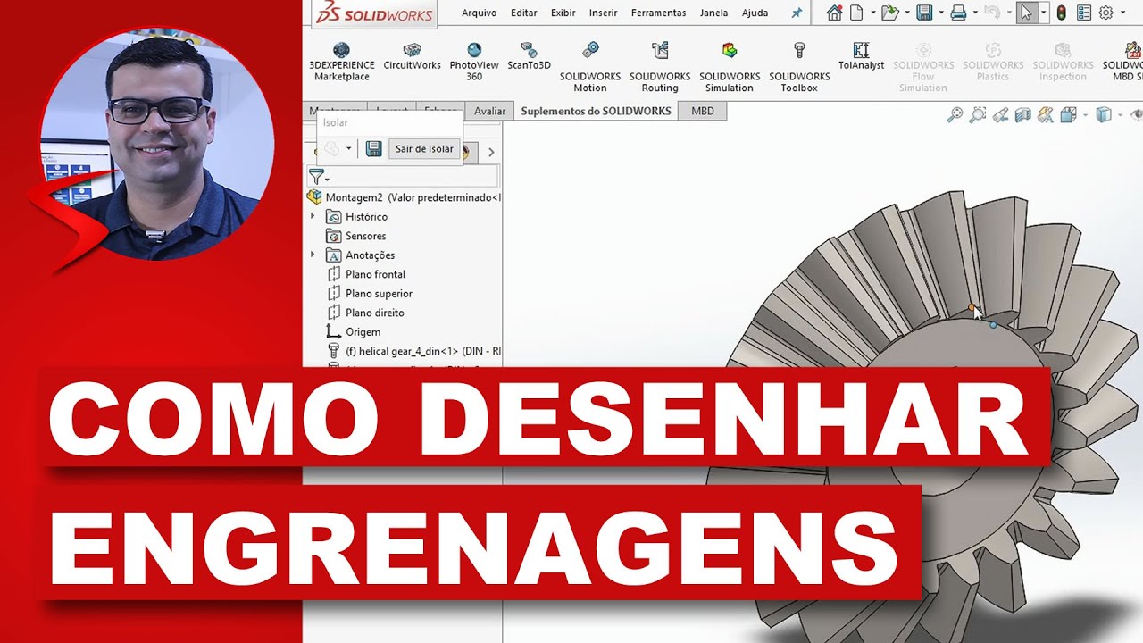 COMO DESENHAR ENGRENAGEM NO SOLIDWORKS | SOLIDCLUB #017