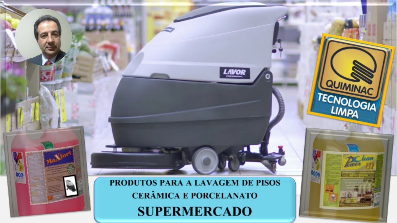 LAVADORA LAVOR  FREE EVO 50 BT - SUPERMERCADOS - LINHA QUIMINAC DE PRODUTOS PARA MÁQUINAS LAVADORAS.