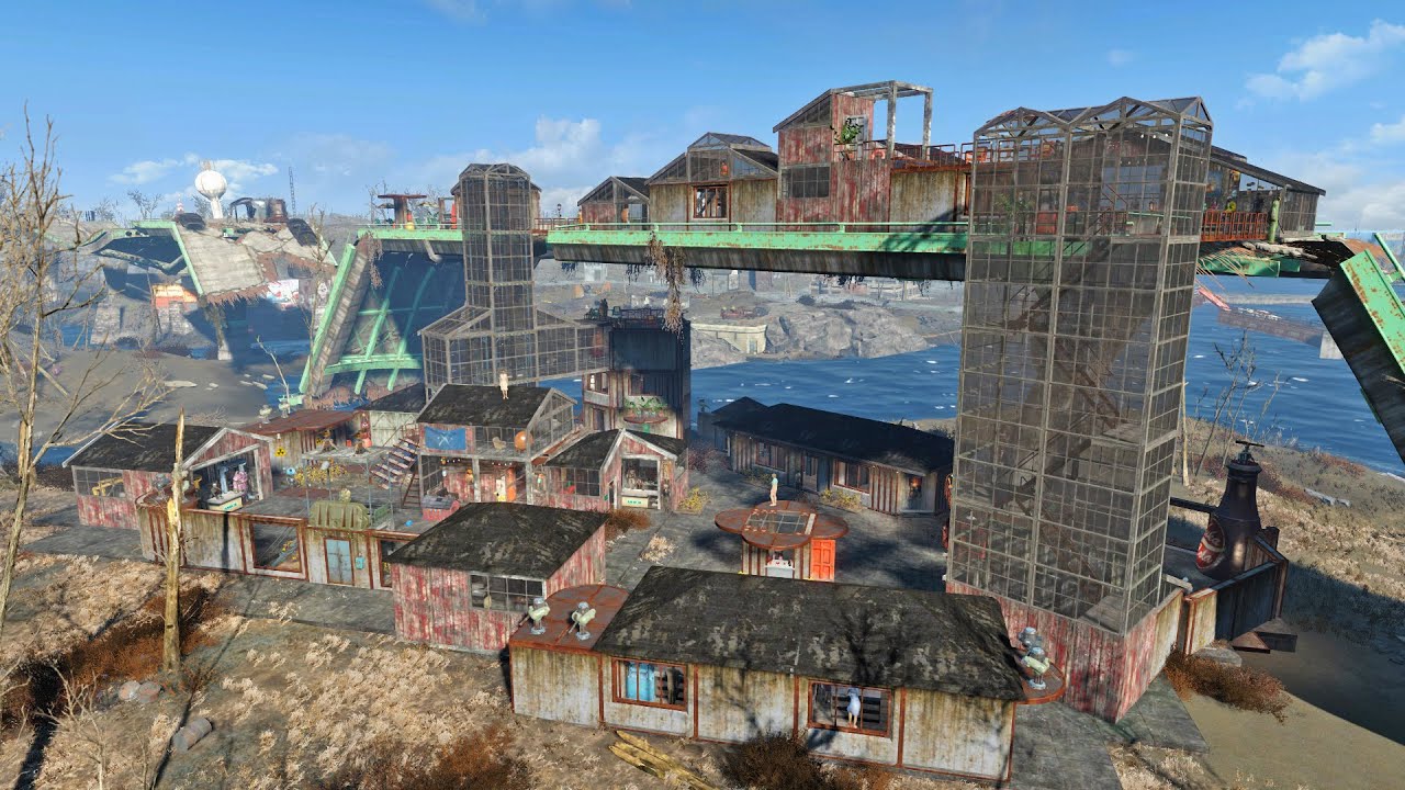 Fallout 4 - FINCH FARM 2.0 - Settlement build tour - NO MODS