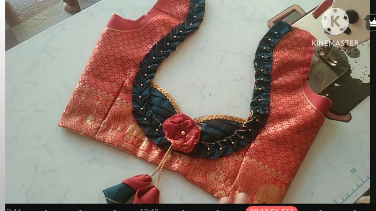 Viral and beautiful Blouse Back neck Design Cutting and Stitching