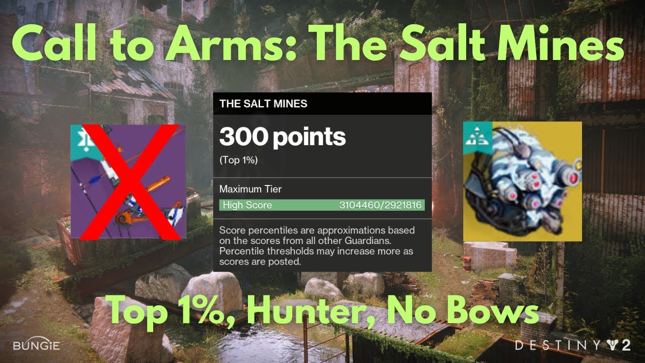 The Salt Mines 3.11 Million Score - Top 1% (Taken, No Bows, Hunter)