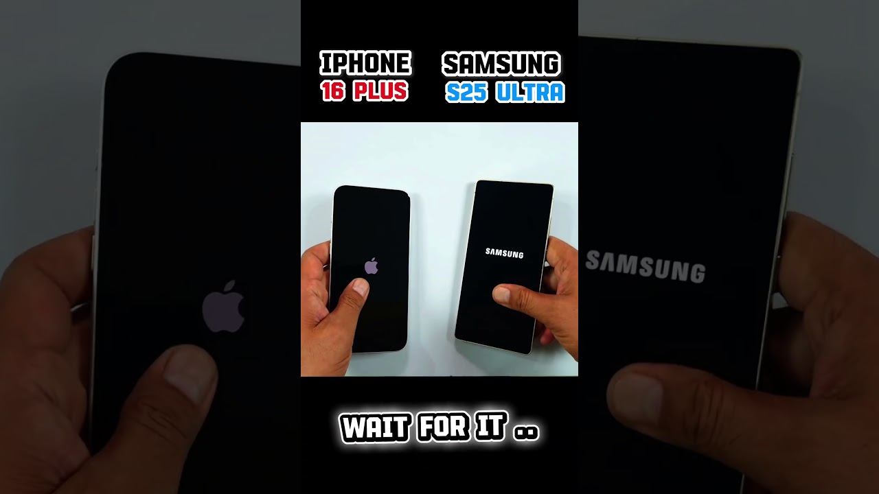 ⚡⚡ IPHONE 16PLUS VS SAMSUNG S25 ULTRA BOOT-UP TEST!!