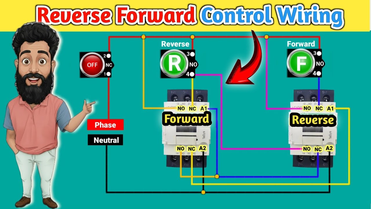 Reverse Forward  Control Wiring l Single Phase Motor Wiring l Sam Electric