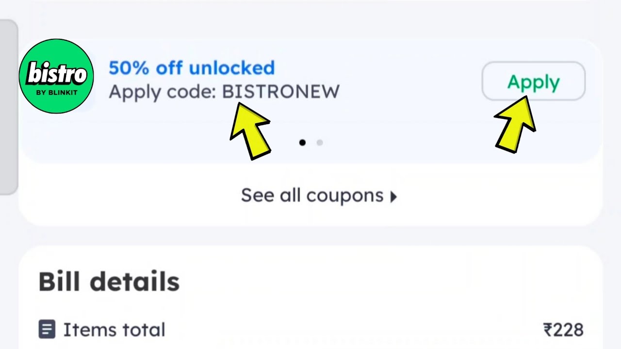 Bistro App Me Offers & Coupons Kaise Redeem Kare