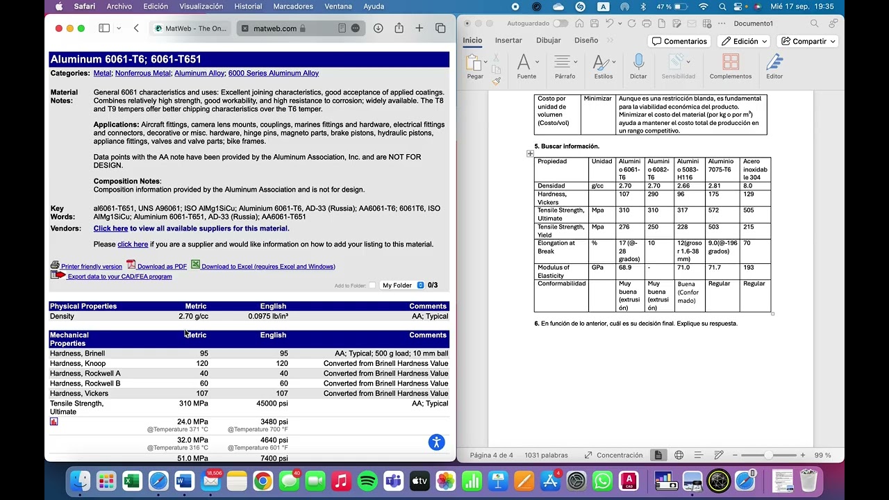 Evidencia de MatWeb