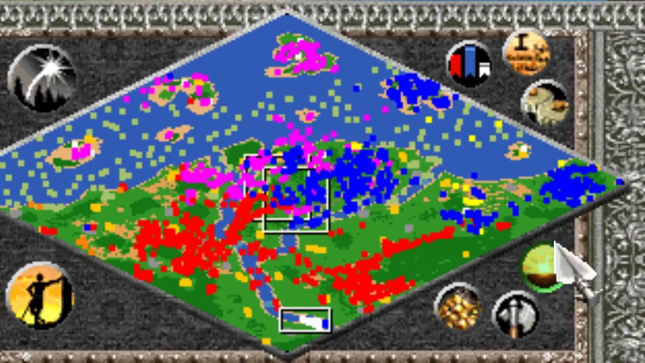 Age of Empire 2 | Mini Map War | Conquest of the new world 2vs4
