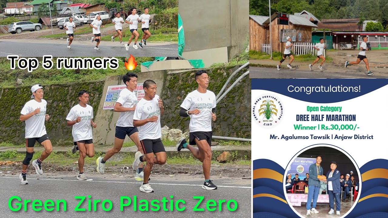 Ep-1 Ziro Dree Half marathon 21km 😮|| green Ziro Plastic Ziro run || full vlog video || #agalam