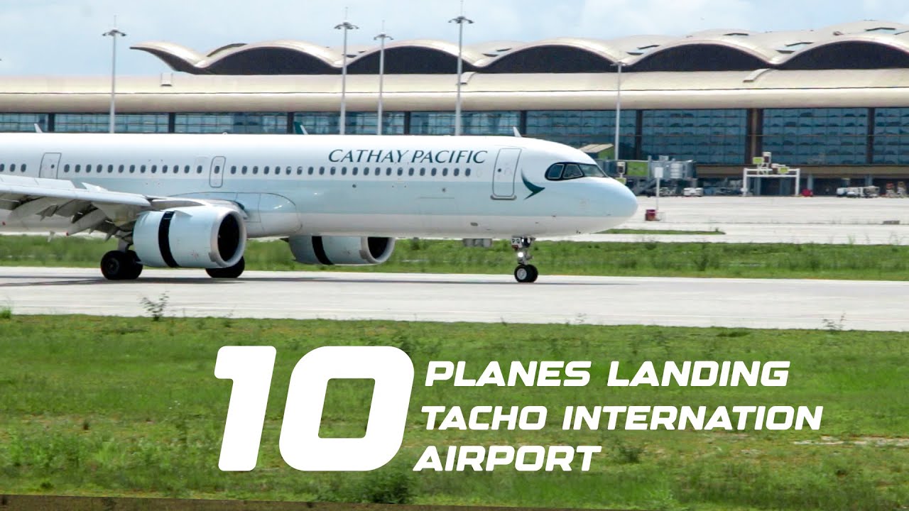 10 Planes landing in Techo International Airport - ព្រលានយន្តហោះតេជោរ | Park Tola & From Cambodia|