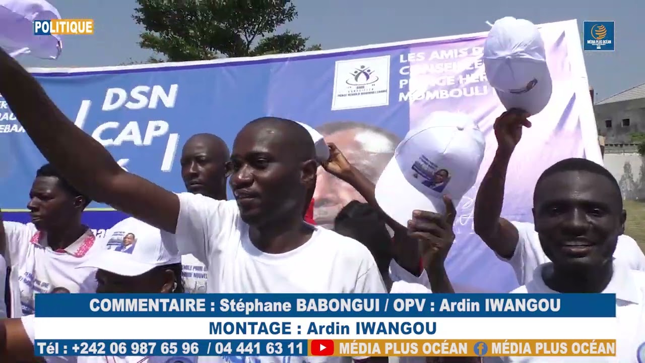 ACCUEIL EN GRANDE POMPE DU CANDIDAT DSN PAR LES AMIS DU CONSEILLER PRINCE HERAULD MOMBOULI EBAMA.