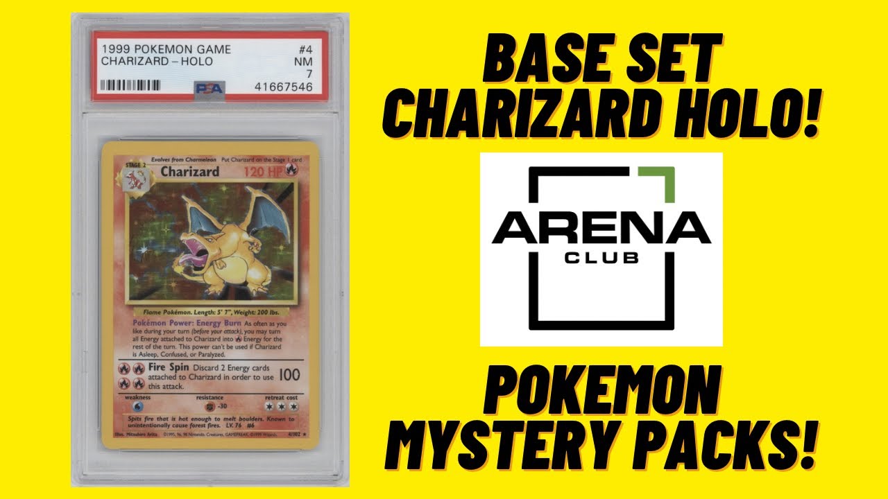 Arena Club Pokemon Slab Packs Silver! BASE SET CHARIZARD HOLO PULL! New Mystery Pokemon Cards Graded